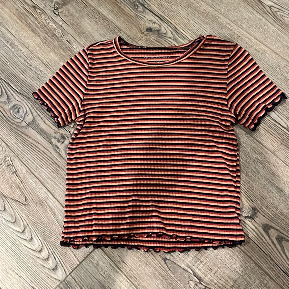 Stretchy American Eagle striped crop top